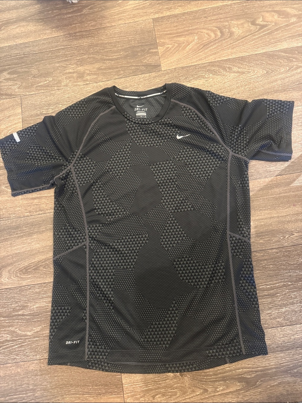 Nike Black Geometric Dri-FIT Performance Tee